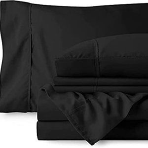 BLACK - 6 Piece Cooling Bamboo Sheet Set (All Sizes)